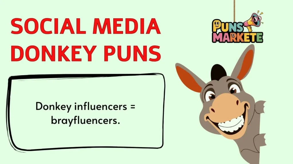 Social Media Donkey Puns