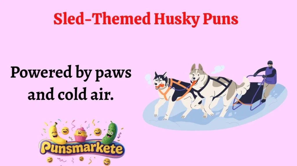 Sled-Themed Husky Puns