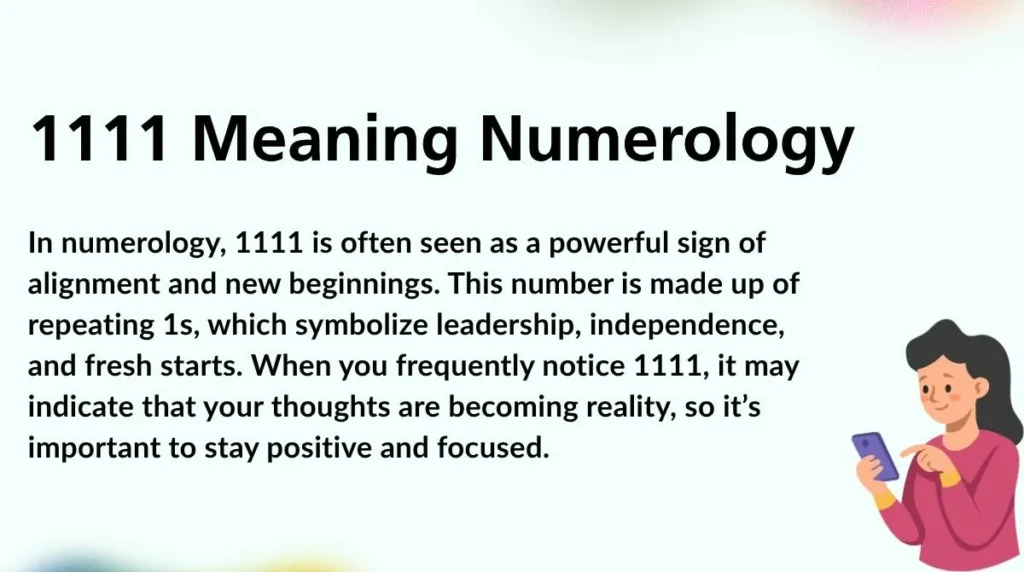 1111 Meaning Numerology