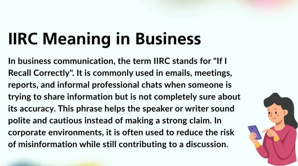 IIRC Meaning in Business