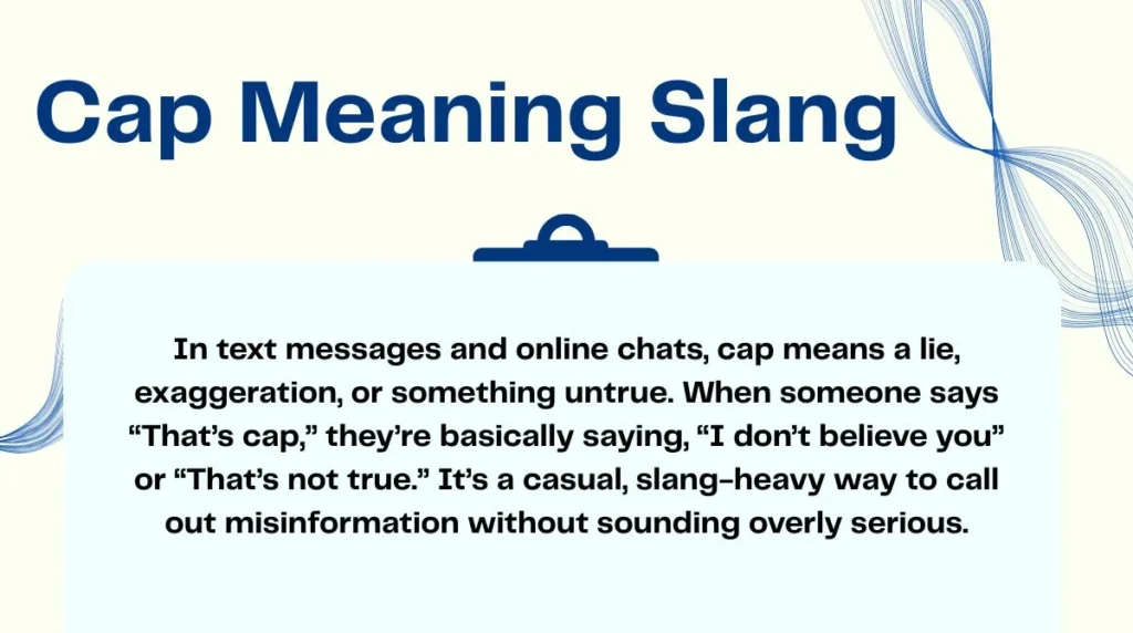 Cap Meaning Slang