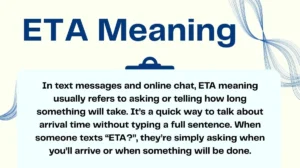 ETA Meaning