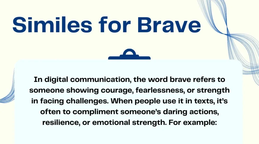 Similes for Brave