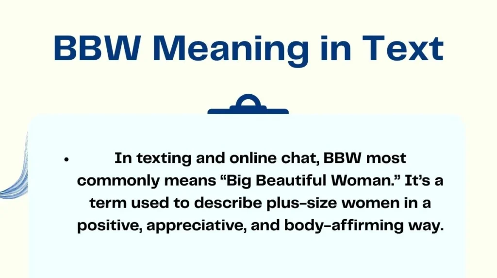 BBW Meaning in Text