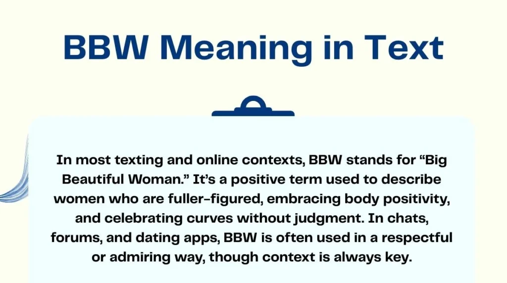 BBW Meaning in Text
