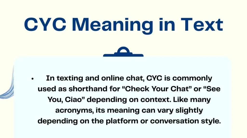 CYC Meaning in Text
