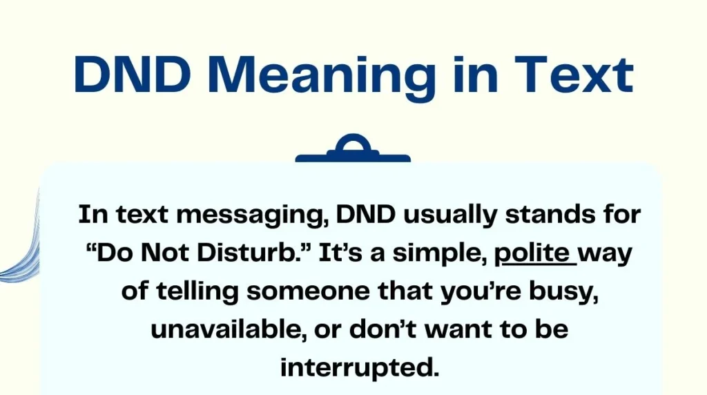DND Meaning in Text