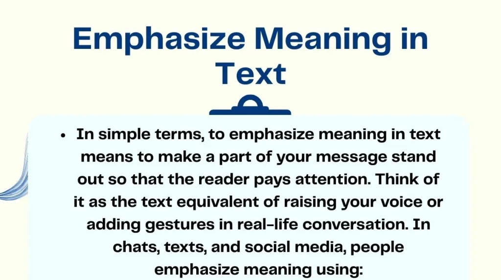 Emphasize Meaning in Text