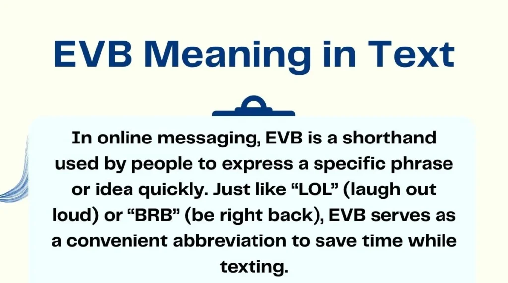 EVB Meaning in Text