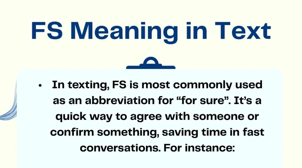 FS Meaning in Text