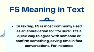 FS Meaning in Text
