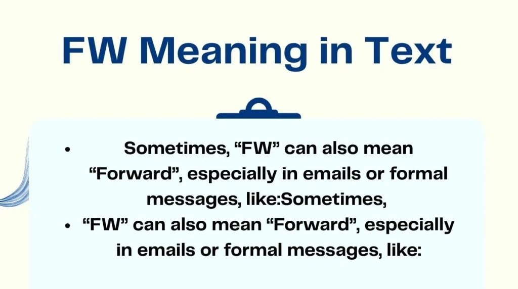 FW Meaning in Text