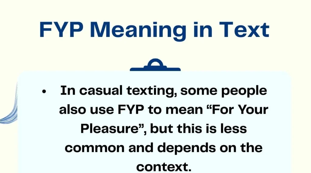 FYP Meaning in Text