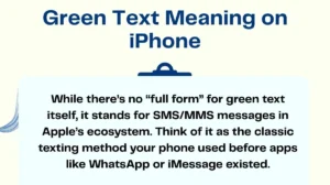 Green Text Meaning on iPhone
