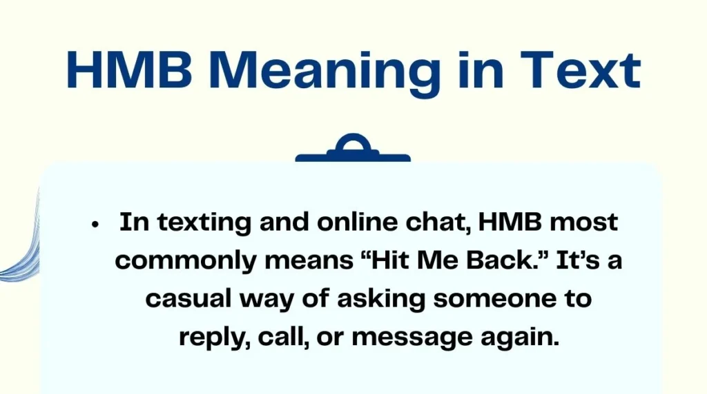 HMB Meaning in Text