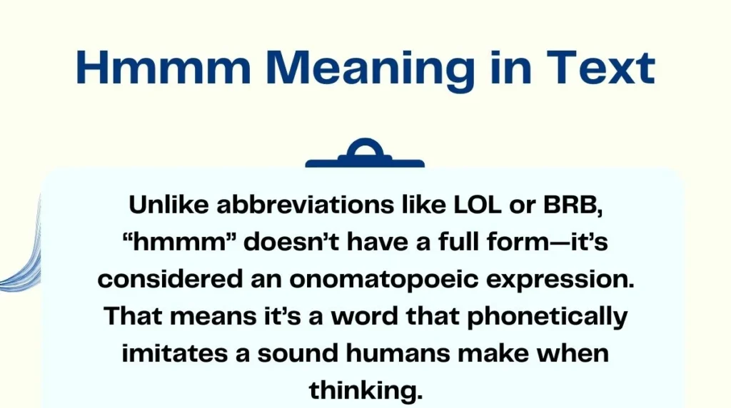 Hmmm Meaning in Text