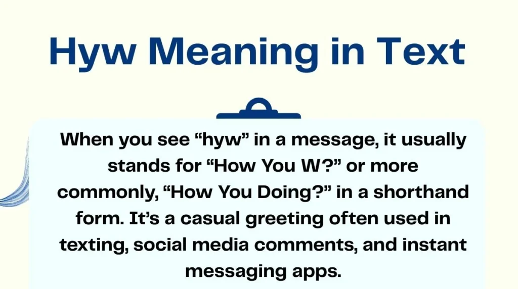 Hyw Meaning in Text