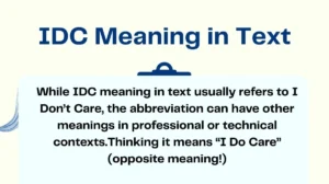 IDC Meaning in Text