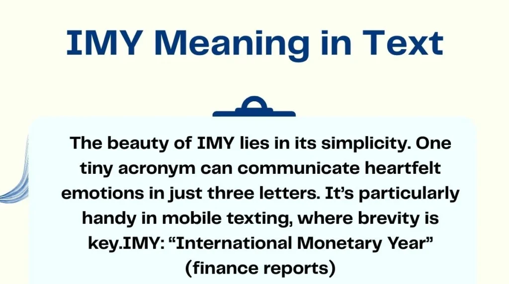 IMY Meaning in Text