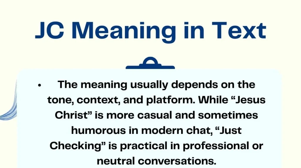 JC Meaning in Text