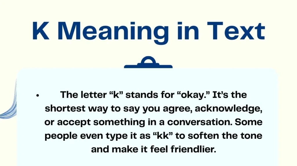 K Meaning in Text
