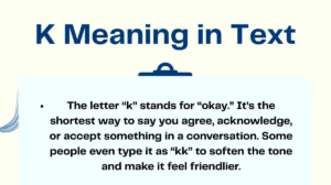 K Meaning in Text
