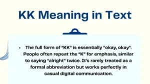 KK Meaning in Text