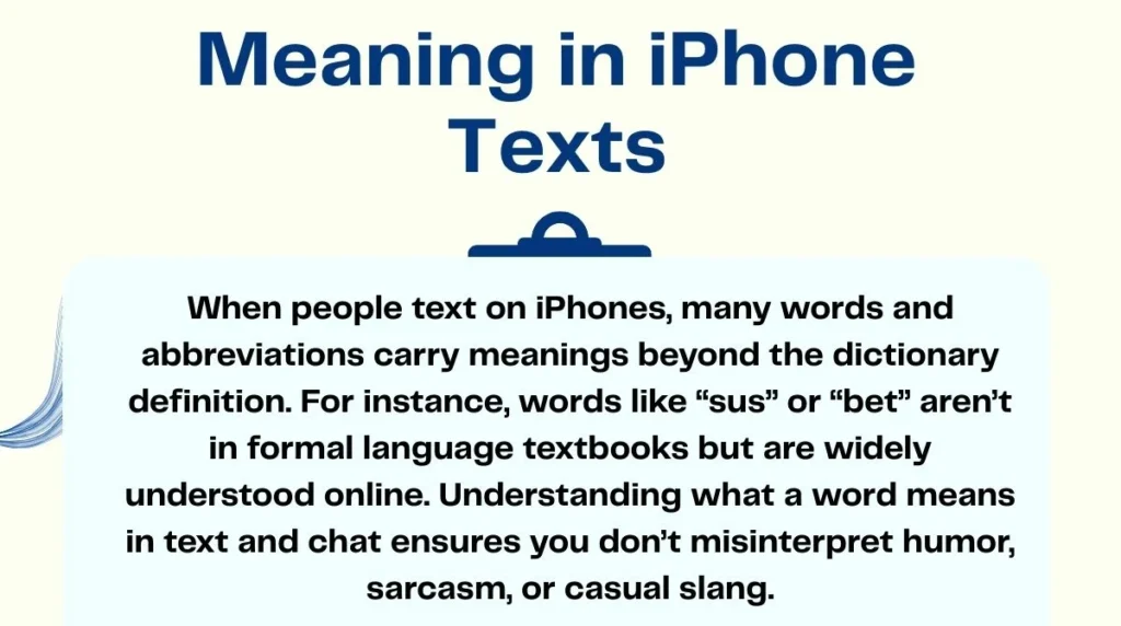 Meaning in iPhone Texts