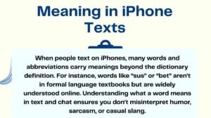 Meaning in iPhone Texts