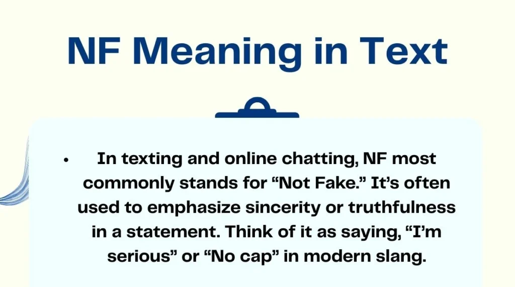 NF Meaning in Text