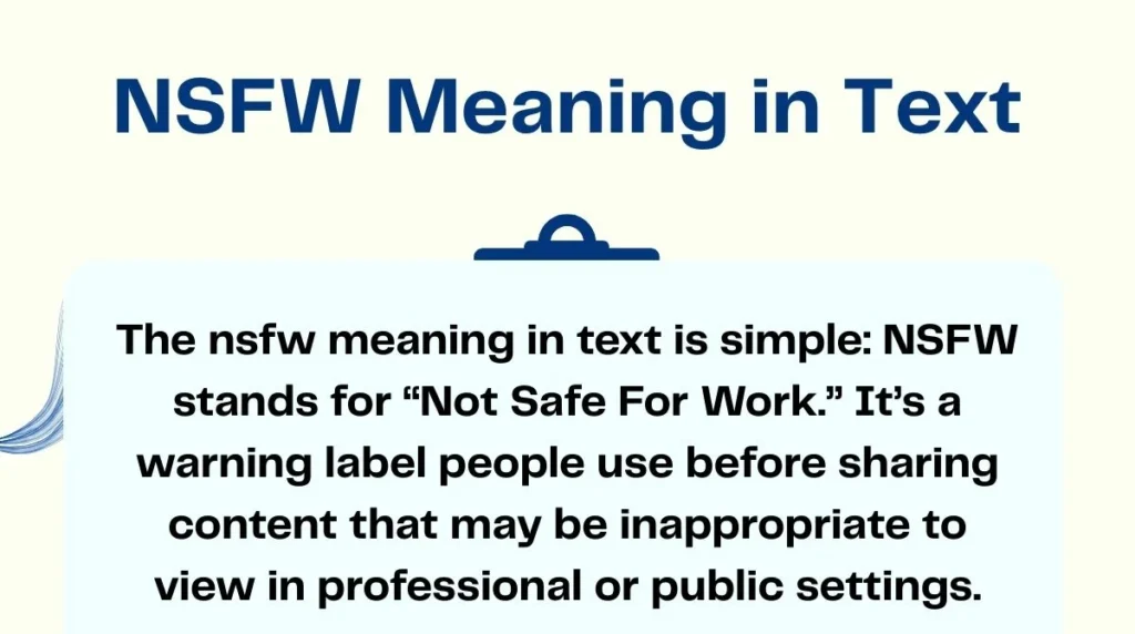 NSFW Meaning in Text