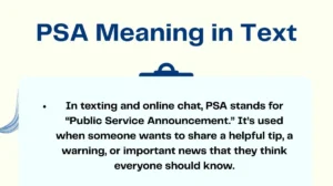 PSA Meaning in Text