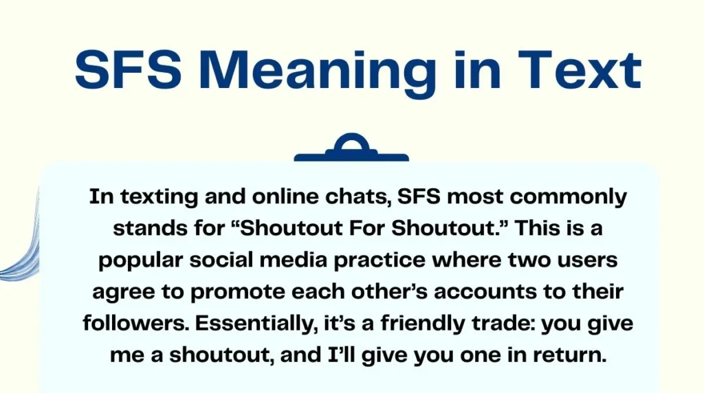 SFS Meaning in Text