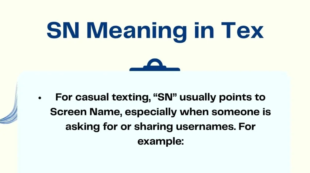 SN Meaning in Tex