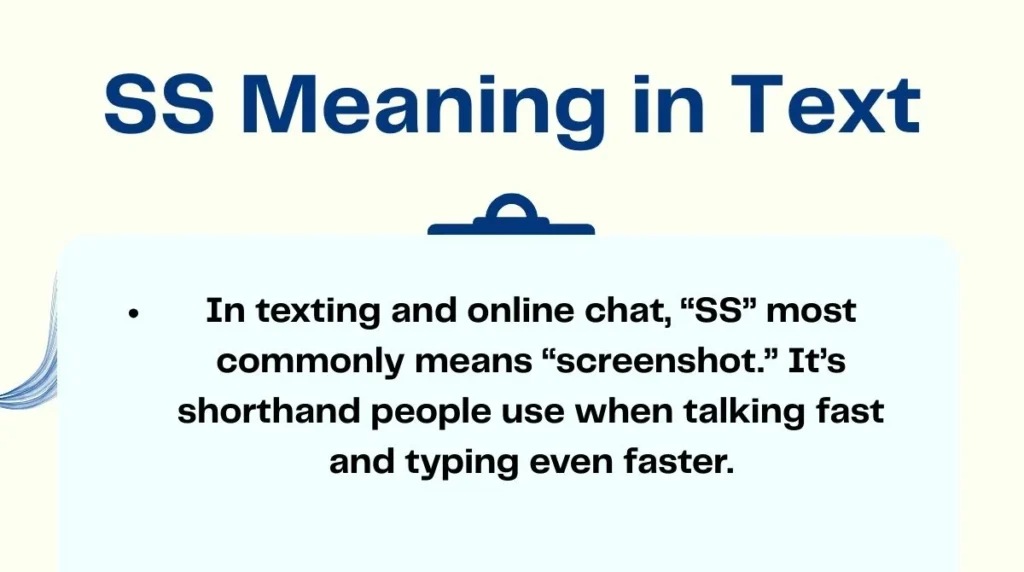SS Meaning in Text