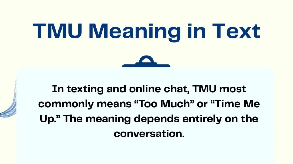 TMU Meaning in Text