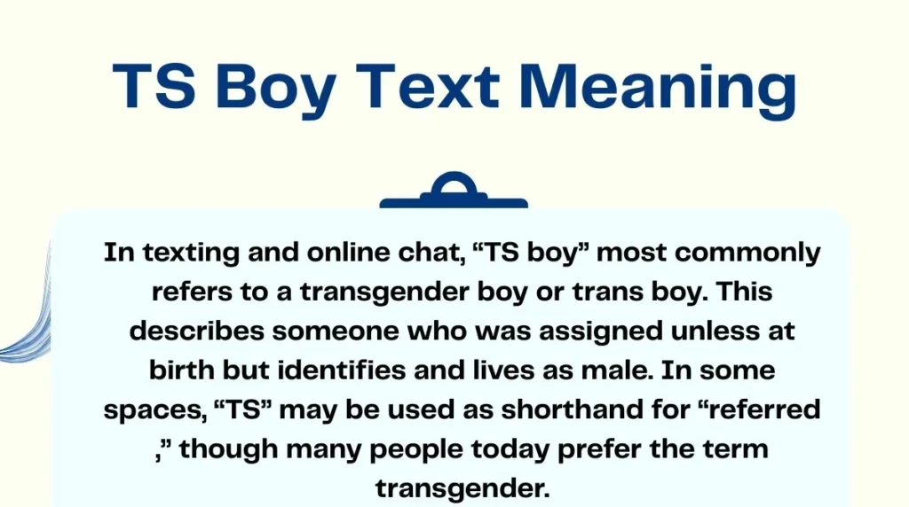 TS Boy Text Meaning