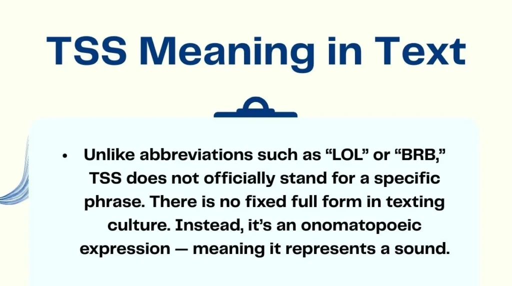 TSS Meaning in Text