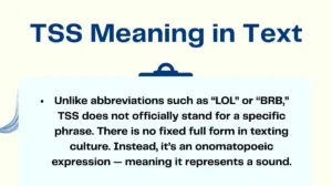TSS Meaning in Text