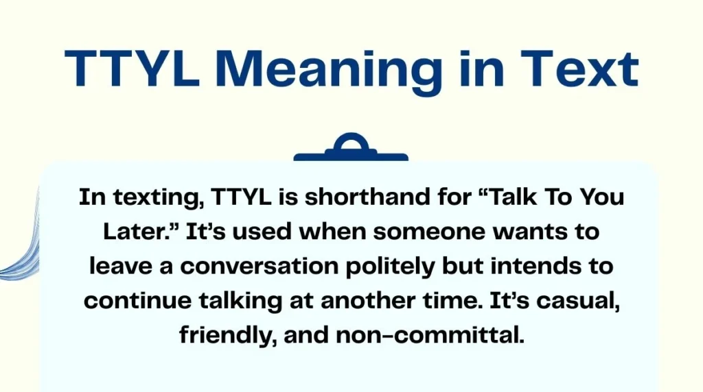 TTYL Meaning in Text