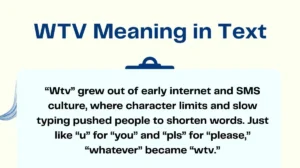 WTV Meaning in Text